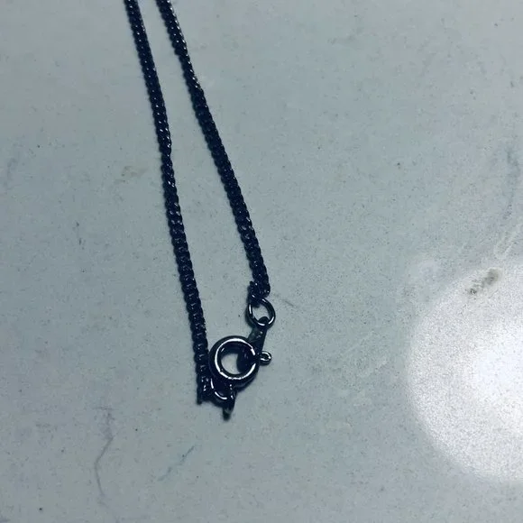 Silver Butterfly Rhinestone Necklace - Picture 3 of 7